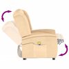vidaXL 3-personers massagestol mikrofiberstof cremefarvet