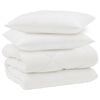 vidaXL Vinter dyne med pude 3 stk. Hvid Microfiber