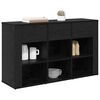 vidaXL Sideboard med skuffe Sort eg 100 x 30 x 59,5 cm Konstrueret tr&aelig;