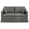 vidaXL Sofa M&oslash;rkegr&aring; 138 x 78 x 80 cm Fl&oslash;jl