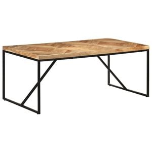 vidaXL spisebord 180x90x76 cm massivt akacietr&aelig; og mangotr&aelig;