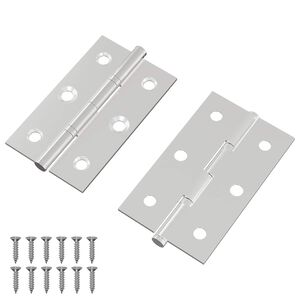 vidaXL H&aelig;ngsel Ensfarvet 2 stk. S&oslash;lv 58 x 35 x 1 mm St&aring;l