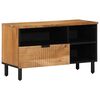 vidaXL TV-skab med skuffe Brun 80 x 33 x 46 cm Massivt mangotr&aelig;