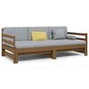 vidaXL daybed med udtr&aelig;k 2x(80x200) cm massivt fyrretr&aelig; gyldenbrun