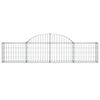 vidaXL buede gabionkurve 18 stk. 200x30x40/60 cm galvaniseret jern