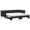 vidaXL daybed med udtr&aelig;k og madras 90x200 cm velour sort
