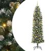 vidaXL Kunstigt slankt juletr&aelig; Gr&oslash;n og Hvid 240 cm