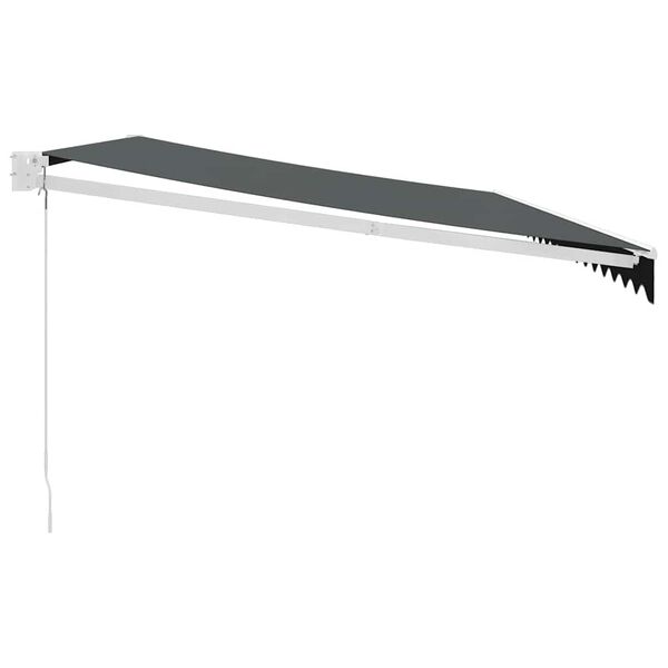 vidaXL foldemarkise 5x3 m stof og aluminium antracitgr&aring;