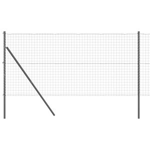 vidaXL Eurohegn Ground Fix 10 x 1 m PVC-belagt st&aring;l Gr&aring; Mesh