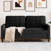 vidaXL 2-personers sofa 140 cm fl&oslash;jl sort