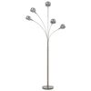 vidaXL standerlampe 200 cm 5 x E14 sølvfarvet