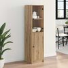 vidaXL Highboard Artisan Egetr&aelig; 35 x 37 x 142 cm Konstrueret tr&aelig;