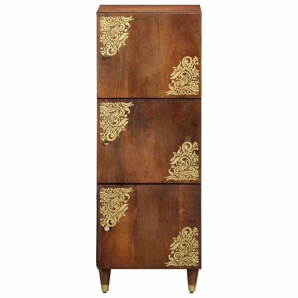 vidaXL Highboard med hylde Brun 40 x 33 x 110 cm Massivt mangotræ