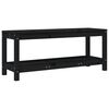 vidaXL haveb&aelig;nk 108x35x45 cm massivt fyrretr&aelig; sort