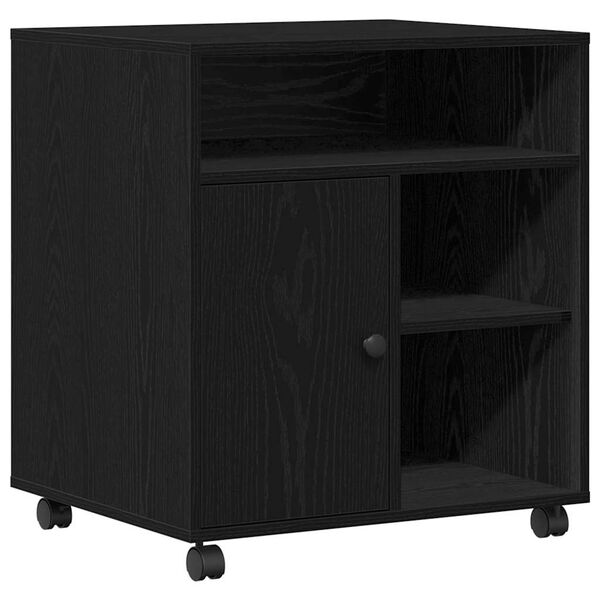 vidaXL Printerstand Sort eg 60 x 50 x 67 cm Konstrueret træ