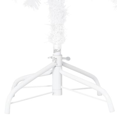 vidaXL kunstigt juletræ med lys og kuglesæt 180 cm PVC hvid
