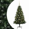 vidaXL Kunstig juletr&aelig; med kugler 150 cm 150 LED'er Varm hvid