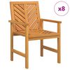 vidaXL Spisestuestol 8 pcs Naturfarvet 62.5 x 59 x 89 cm
