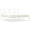 vidaXL sengeramme med sengegavl 160x200 cm metal hvid