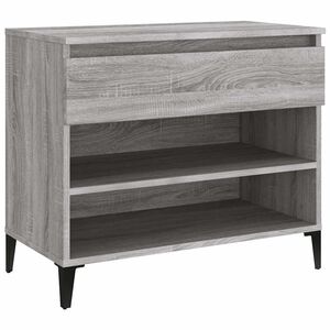 vidaXL skoskab 102x36x60 cm konstrueret tr&aelig; gr&aring; sonoma-eg