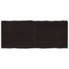 vidaXL bordplade 140x60x(2-4) cm naturlig kant behandlet tr&aelig; m&oslash;rkebrun