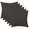 vidaXL Pudebetr&aelig;k 6 pcs HEERLEN M&oslash;rkegr&aring; 30 x 30 cm Boucl&eacute;