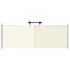 vidaXL sammenrullelig sidemarkise til terrassen 220x600 cm cremefarvet