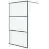 vidaXL brusev&aelig;g 115x195 cm matteret sikkerhedsglas sort