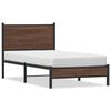 vidaXL sengeramme 80x200 cm uden madras metal brun egetr&aelig;sfarve