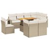 vidaXL sofas&aelig;t til haven 9 dele med hynder polyrattan beige