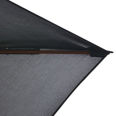 vidaXL udendørs parasol med træstang 200 x 300 cm antracitgrå
