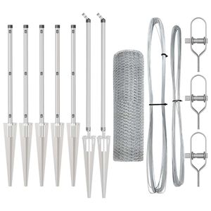 vidaXL Hegnsp&aelig;l S&oslash;lv 10 x 0,4 m (13 mm net) St&aring;l