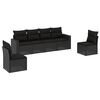 vidaXL sofas&aelig;t til haven 6 dele med hynder polyrattan sort