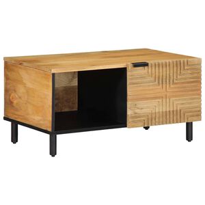 vidaXL sofabord 80x50x40 cm massivt mangotr&aelig; brun