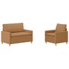 vidaXL Sofa S&aelig;t 2 stk. Beige Stof