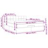 vidaXL osmannisk sengeramme med madras 180x200 cm stof sort