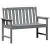 vidaXL Haveb&aelig;nk Lysegr&aring; 120 x 59 x 88 cm HDPE