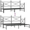 vidaXL daybed med udtr&aelig;k uden madras 90x200 cm st&aring;l sort