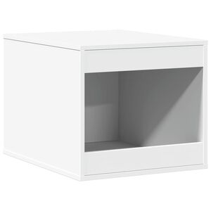 vidaXL toiletskjuler til kattebakke 47x59x42 cm konstrueret tr&aelig; hvid