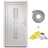vidaXL hovedd&oslash;r 98x208 cm PVC hvid