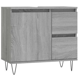 vidaXL badev&aelig;relsesskab 65x33x60 cm konstrueret tr&aelig; gr&aring; sonoma-eg