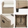 vidaXL Have Stol 2 pcs Beige og creme 56 x 60 x 112 cm