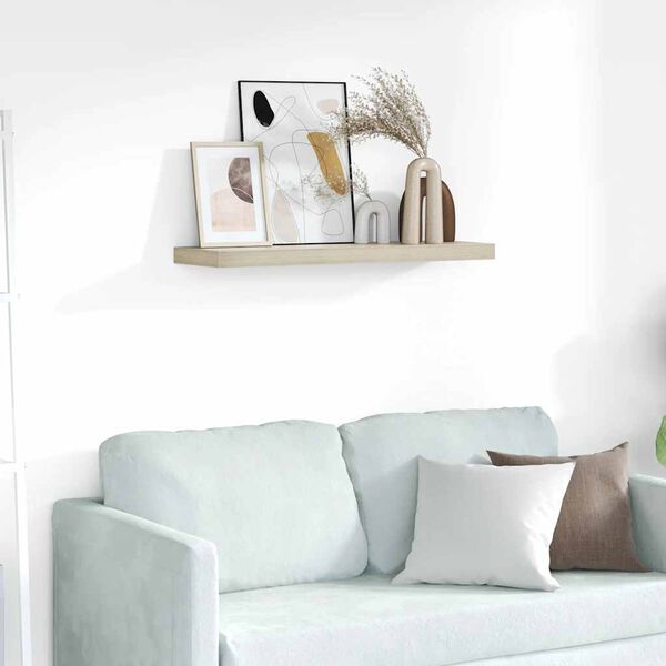 vidaXL v&aelig;ghylde 80x23,5x3,8 cm MDF egetr&aelig;sfarve