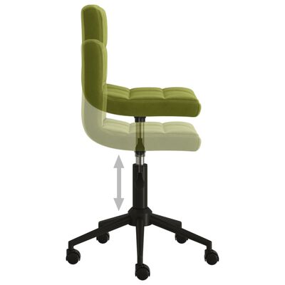 vidaXL drejelig kontorstol fløjl lysegrøn