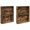 vidaXL Magasin Rack 2 stk. R&oslash;get eg 60 x 12 x 70 cm Konstrueret tr&aelig;