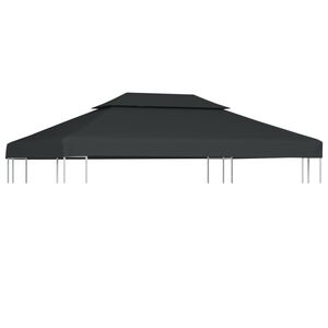 vidaXL pavillontopd&aelig;kke i 2 lag 310 g/m&sup2; 4x3 m antracitgr&aring;