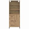 vidaXL Highboard Artisan Egetr&aelig; 69,5 x 34 x 180 cm Konstrueret tr&aelig;