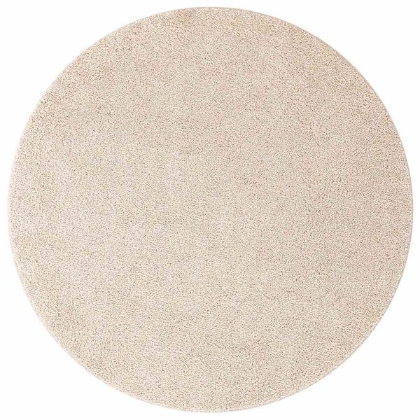 vidaXL Anti-slip Shaggy tæppe Creme 90 x 90 cm PP