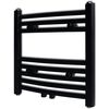 vidaXL h&aring;ndkl&aelig;deradiator 480x480 mm centralvarme buet sort