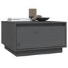 vidaXL sofabord 55x56x32 cm massivt fyrretræ grå